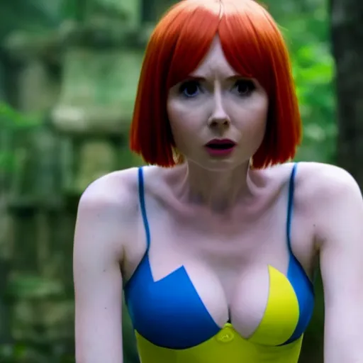 Image similar to film still of Karen Gillan as Misty in Pokémon: Indigo League, 4k