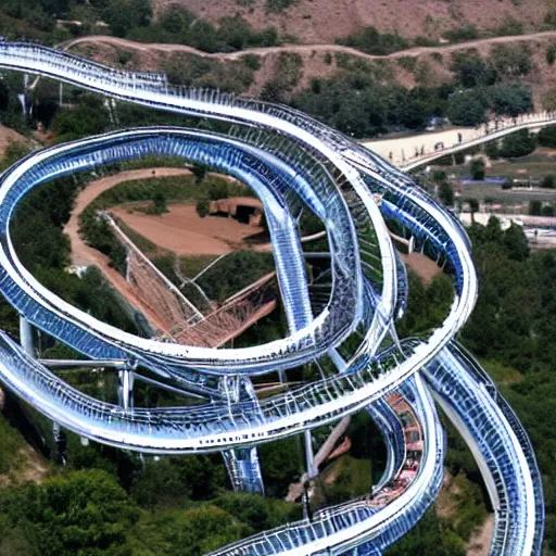 Prompt: is it a race track? a rollercoaster?