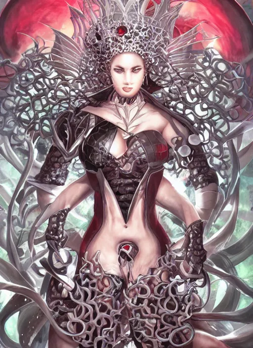 Prompt: a detailed full body portrait of the queen of blades, by tony taka