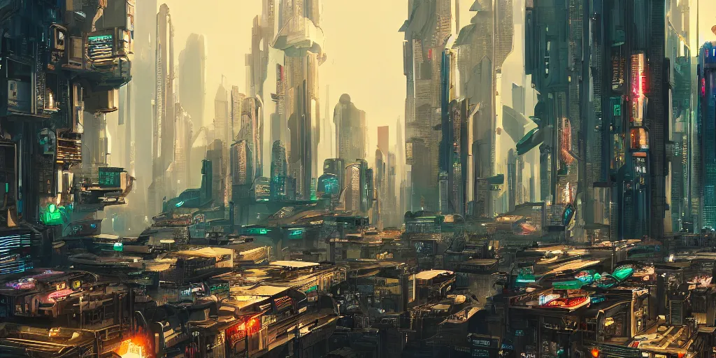 Image similar to cyberpunk city trending on artstation