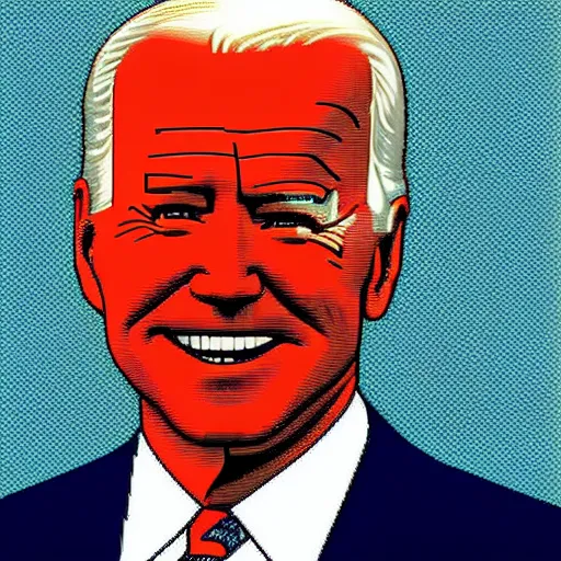 Image similar to Joe Biden portrait, Ascii art