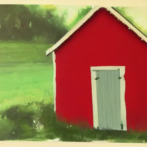 Image similar to a red house