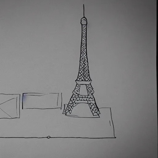 Image similar to rejected eiffel tower designs, paper sketch