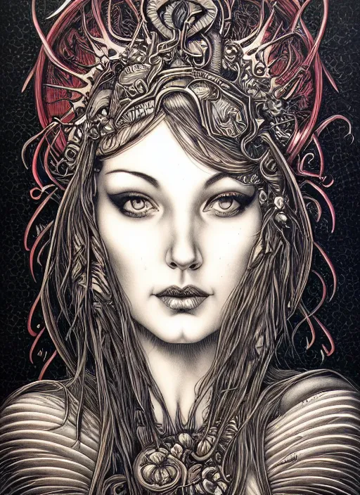 Image similar to a portrait of a pretty young lady by aaron horkey