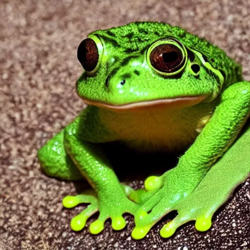 Image similar to photo of a fluffy fuzzy frog with fur