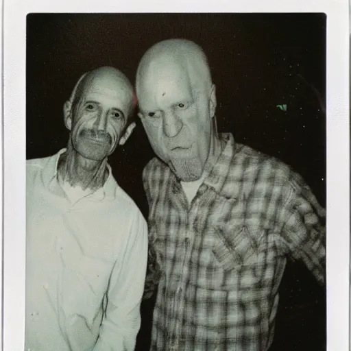 Image similar to found polaroid photo of trash humpers in las vegas