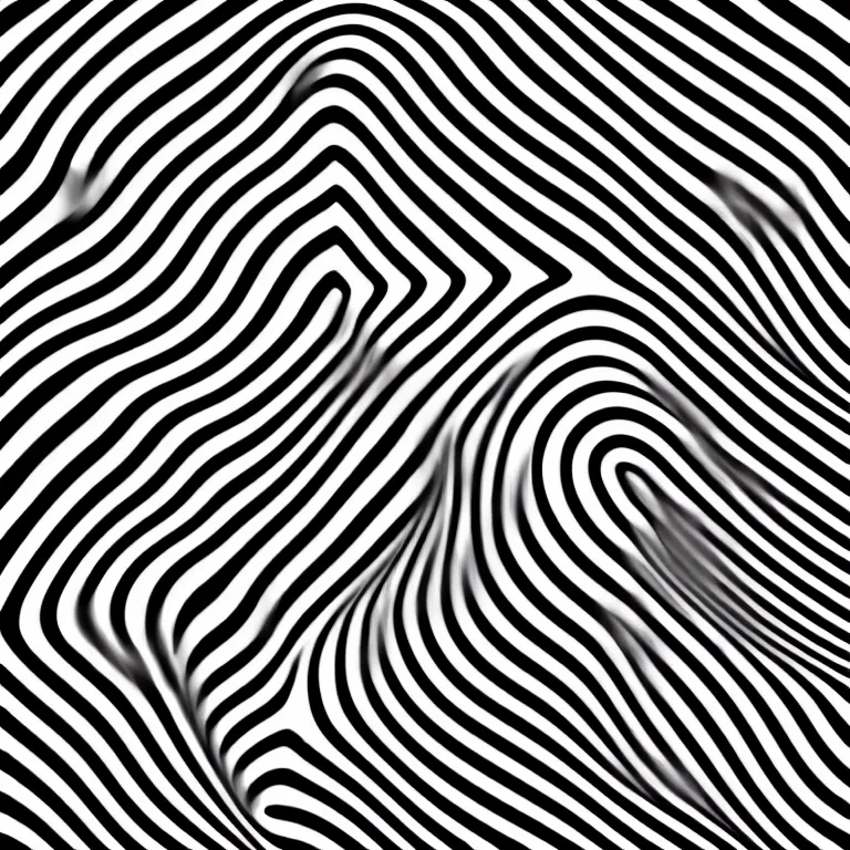 Image similar to illusory motion dazzle camouflage perlin noise optical illusion face