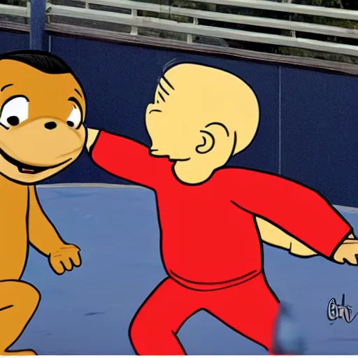 Image similar to Curious George meeting Manny Machado realistic