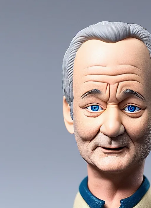 Prompt: bill murray, an nendoroid of bill murray figurine, realistic face, detailed product photo