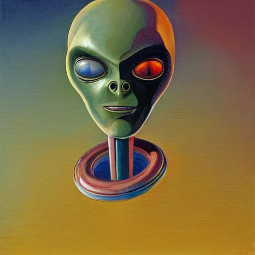 Image similar to alien by wayne thiebaud