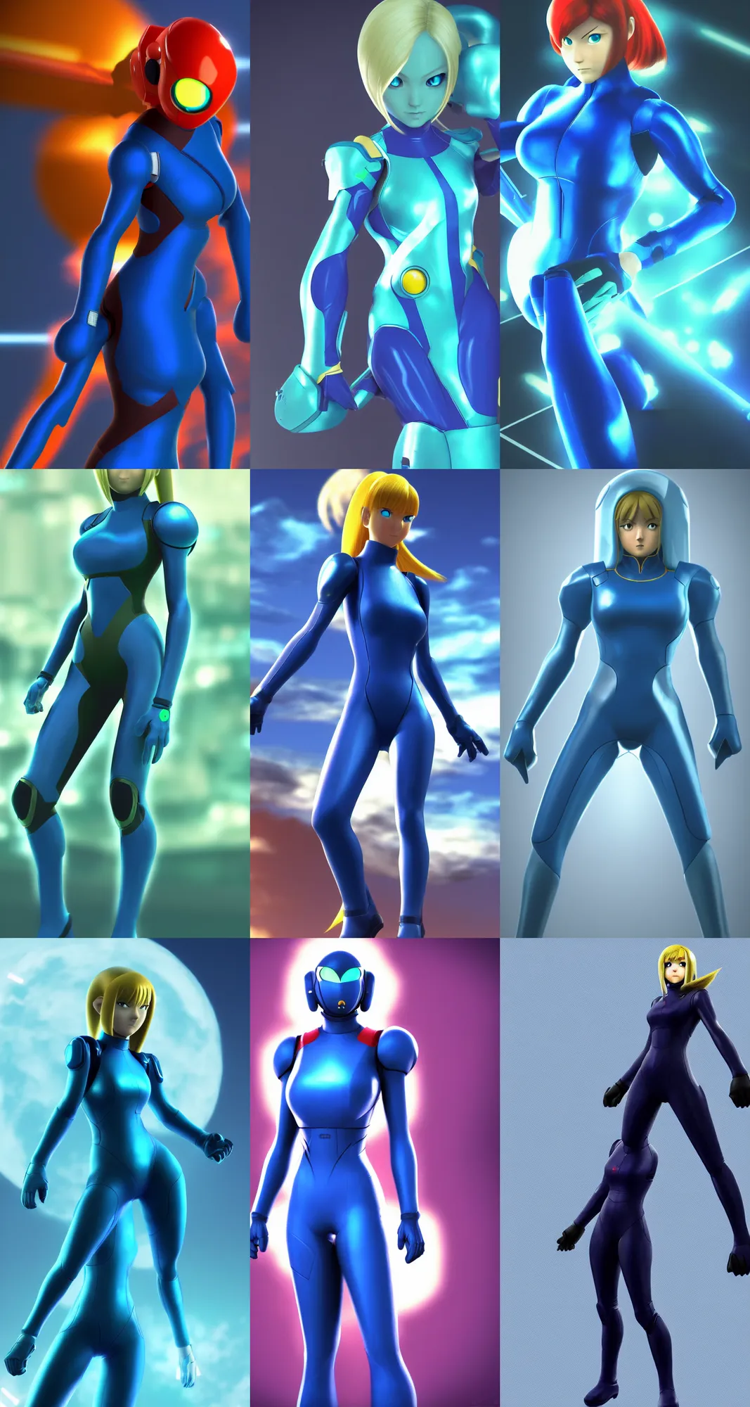 Prompt: zero suit samus, alone, nintendo, concept art, wallpaper, desktop background, minimalist, behance, artstation, deviantart, octane render