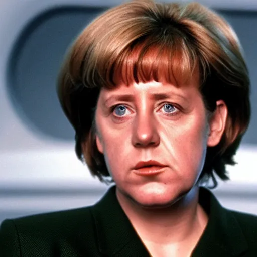 Prompt: Angela Merkel as Ellen Ripley in the movie Aliens by Ridley Scott