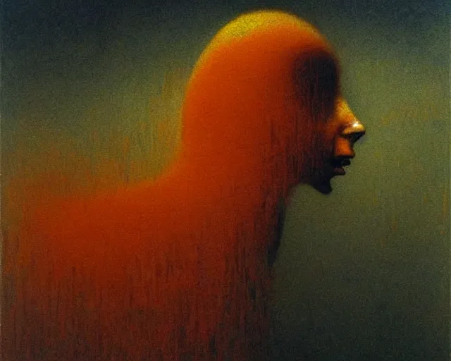 Prompt: by francis bacon, beksinski, mystical redscale photography evocative, expressionism. nancy reagan's nightmare