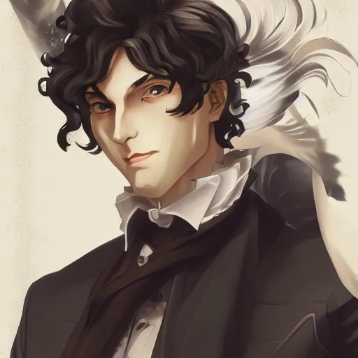 Image similar to portrait of charles - henri sanson, anime fantasy illustration by tomoyuki yamasaki, kyoto studio, madhouse, ufotable, comixwave films, trending on artstation