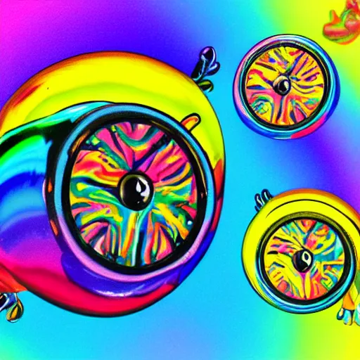 Image similar to Yo-Yo art in the style of Lisa Frank