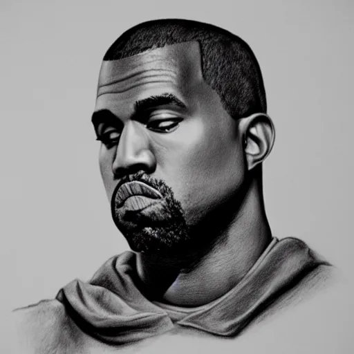 Image similar to Kanye west pencil drawing 4k detail