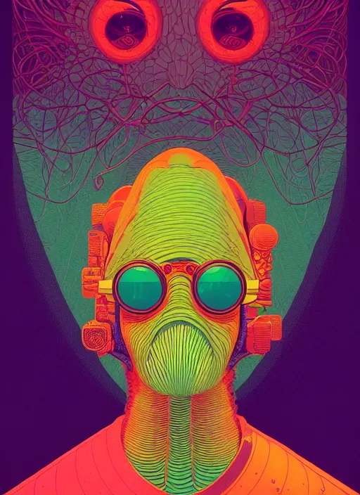 Prompt: symmetry!! stunning portrait of a lizard wearing sunglasses, by victo ngai, kilian eng vibrant colors, dynamic lighting, digital art, winning award masterpiece, fantastically beautiful, illustration, aestheticly inspired by beksinski and dan mumford, upscale with simon stalenhag work, artstation, 8 k