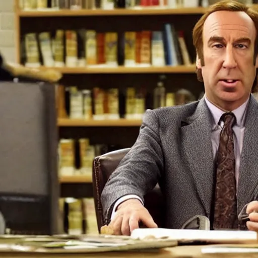 Prompt: hairy saul goodman