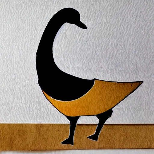 Prompt: cute goose, stylized, full body, watercolour, diecut, sticker