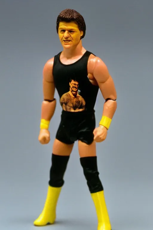 Image similar to volodymyr zelenskyy as a 1 9 8 0 s wrestling action figure