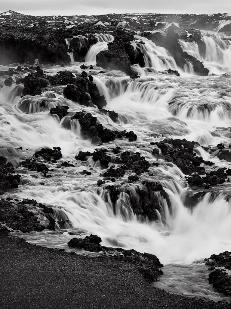 Prompt: chaos in the nature of iceland, by geert goiris, award - winning photography, concept art