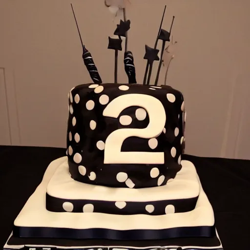 Image similar to the most epic, cinematic, detailed cake, with the number 25 on it