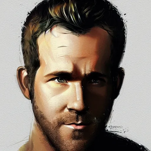 Prompt: “ portrait of ryan reynolds by greg rutkowski, young, attractive, highly detailed portrait, scifi, digital painting, artstation, concept art, smooth, sharp foccus ilustration, artstation hq ”