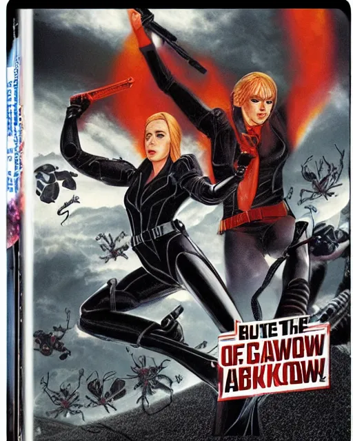 Prompt: 'attack of the giant black widow spider!' blu-ray DVD case still sealed in box, ebay listing