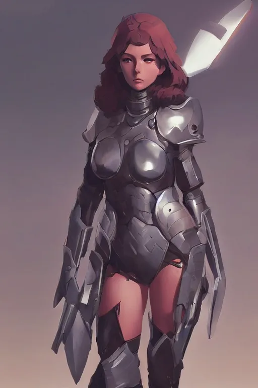 Image similar to Gorgeous armor legionnaire girl by ilya kuvshinov, krenz cushart, Greg Rutkowski, trending on artstation