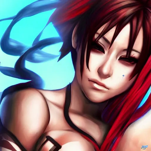 Prompt: high quality art of tifa lockhart with ganguro makeup, trending on artstartion