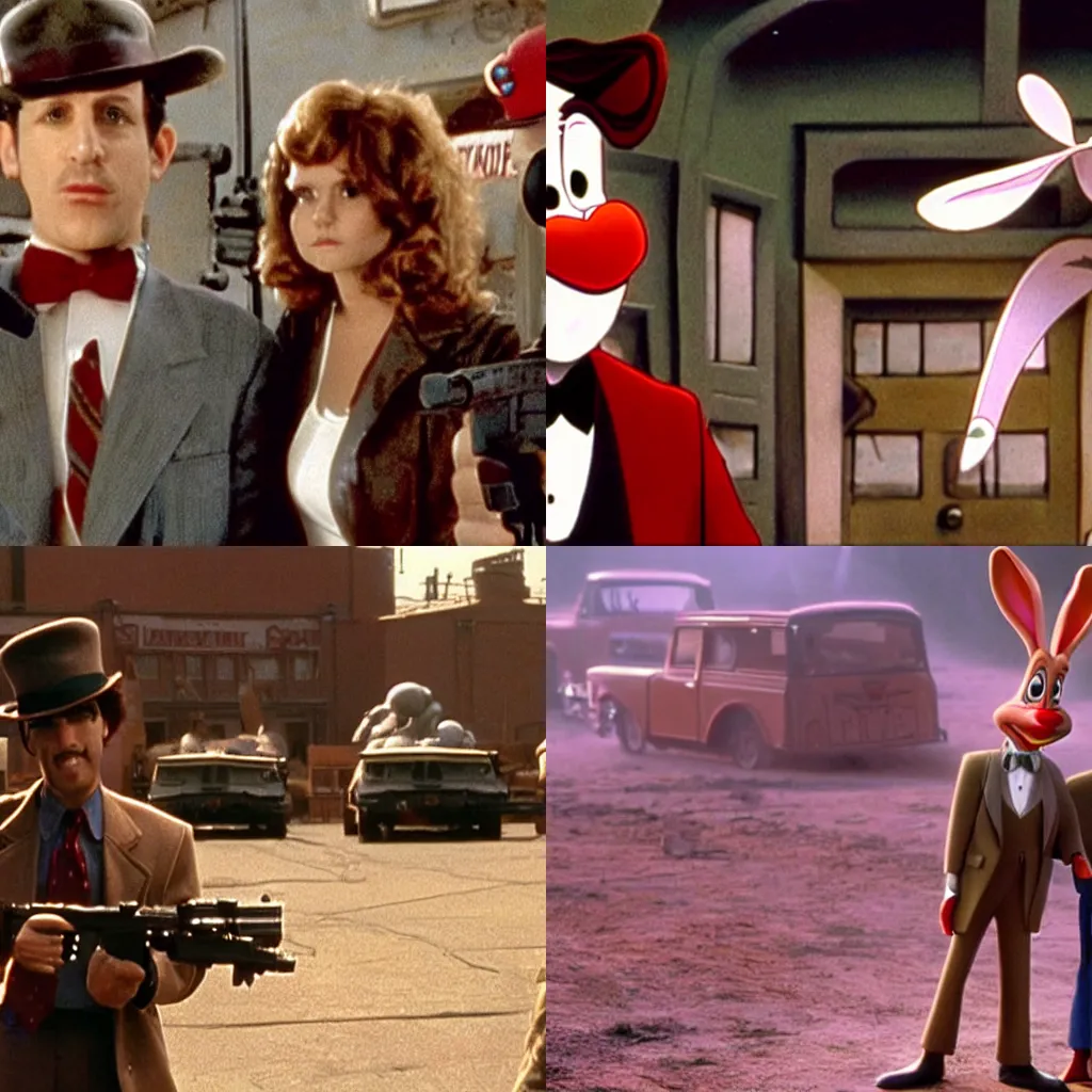 Prompt: a still from the film roger rabbit 2 the toon platoon, shrap focus, directed by Zemeckis