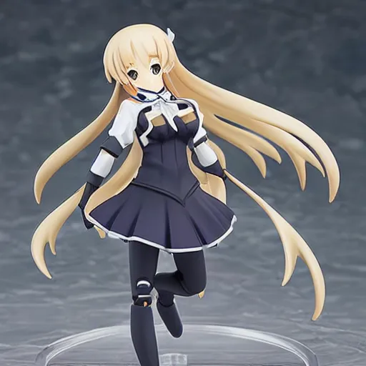 Image similar to vtuber Gawr Gura as a Figma anime figurine. Posable PVC action figurine. Detailed artbreeder face. Full body 12-inch Figma anime statue.