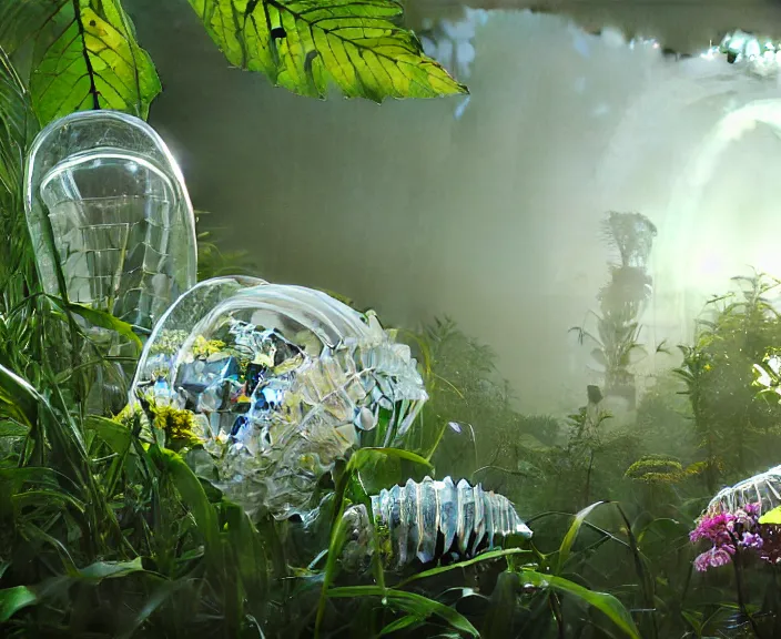 Image similar to simplicity, transparent clear see - through image of isopods, lush botany, flowers, industrial plant environment, ultra realistic, concept art, photorealistic, octane render, 8 k, unreal engine. art by gustave dore and nori inoguchi and sam kaplan and zachary goulko and christopher marley and artgerm and alphonse mucha