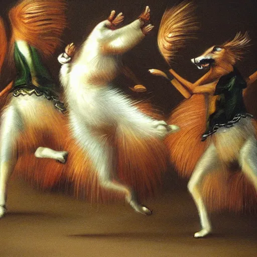 Prompt: animals dancing