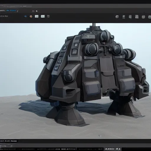 Image similar to hard surface, kitbashing component, based on realistic low poly convex shape, symmetric, unreal engine