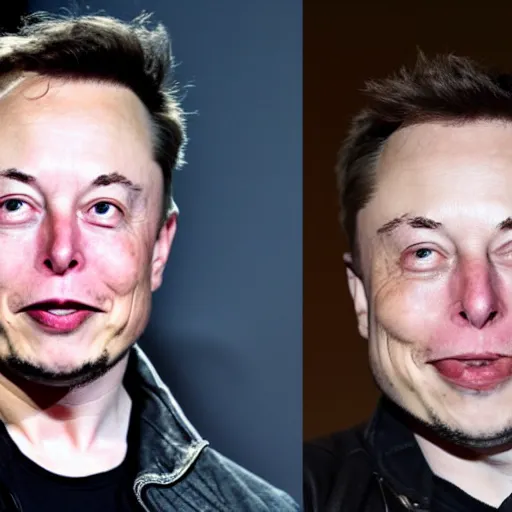 Prompt: Elon Musk and his brother Gollum