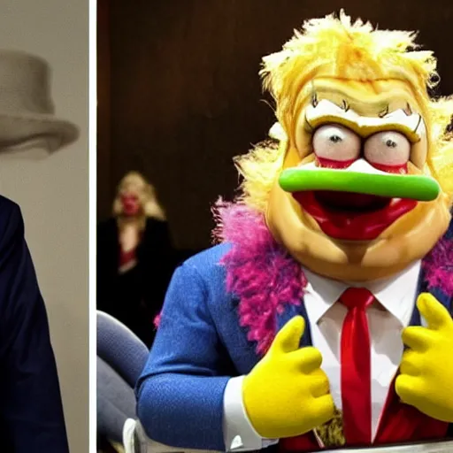 Prompt: donald trump as krusty the clown