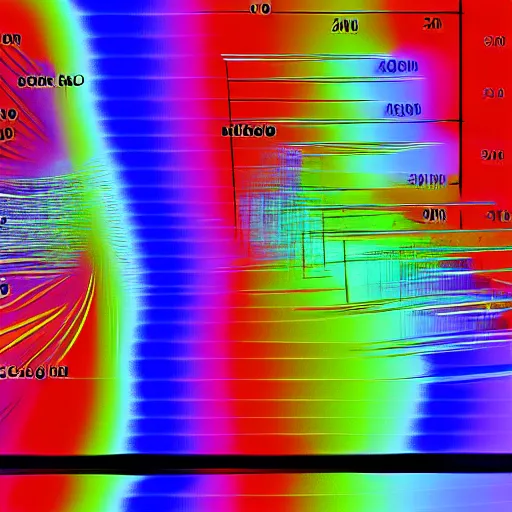 Image similar to a CFD Simulation of a spaceshuttle, Colourful, Multiphase flow