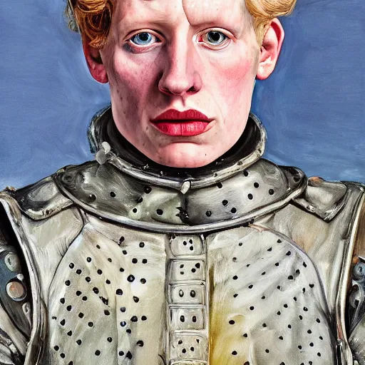 Image similar to high quality high detail painting by lucian freud, hd, brienne of tarth