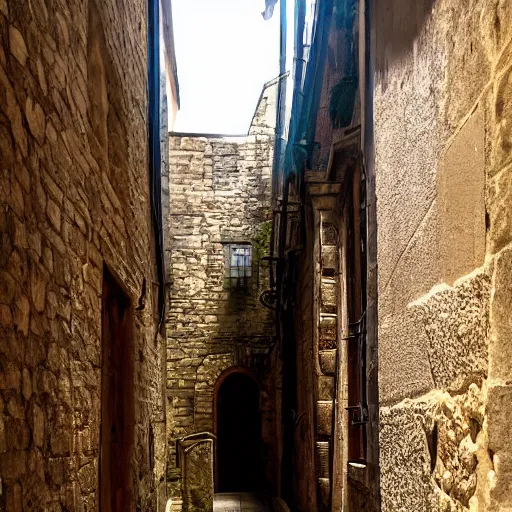Prompt: medieval alleyway