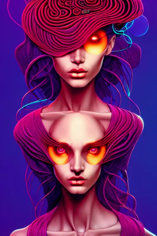 Image similar to 👁👩🏾🌹👾, phantom, dreary, dramatic, fluid, golden ratio, artstation, moebius + loish, hd, long vines,