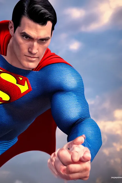 Prompt: superman fights the Protector, realistic, high definition, many details, dramatic scene, detailed and realistic hands, symmetrical face, realistic eyes, art of unreal engine 5