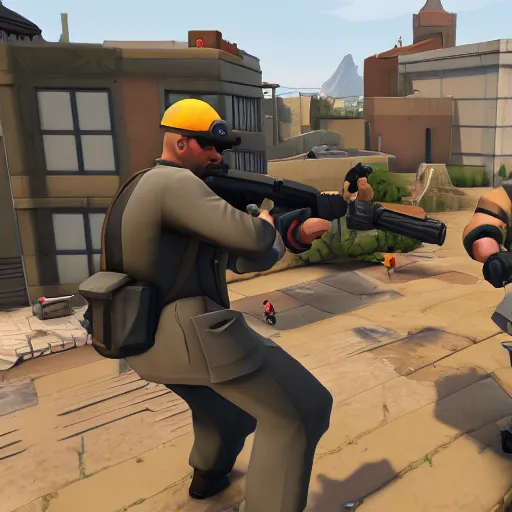 Image similar to Team fortress 2 gameplay, 4k screenshot of Team Fortress 2, 8k hdr showcase