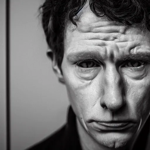 Image similar to film still photo portrait of a depressed realistic jon arbuckle in real life, realistic, hyperrealistic, 8 k resolution, hd quality, very detailed, highly detailed, intricate details, real life, real world, trending on artstation, digital art, really realistic, very realistic, headshot, head in frame, photograph, portrait, colorized