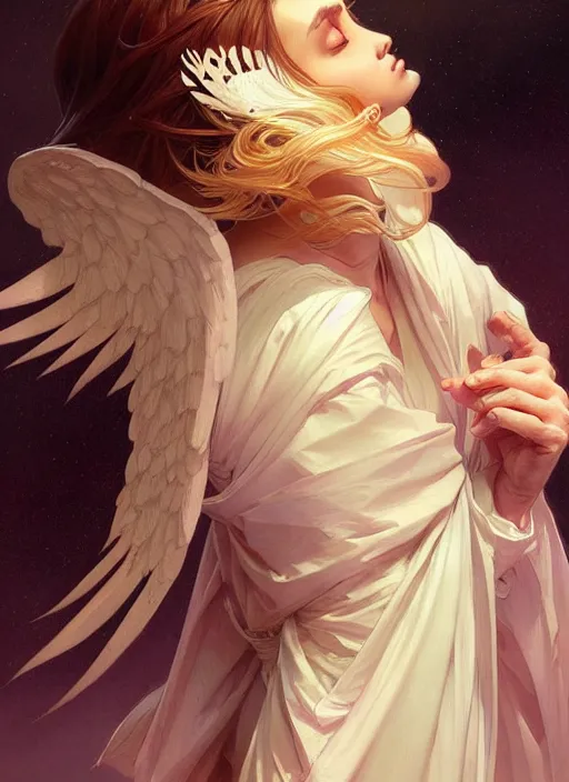 Prompt: ultra realistic illustration, handsome angel. intricate, elegant, highly detailed, digital painting, artstation, concept art, smooth, sharp focus, illustration, art by artgerm and greg rutkowski and alphonse mucha and wlop