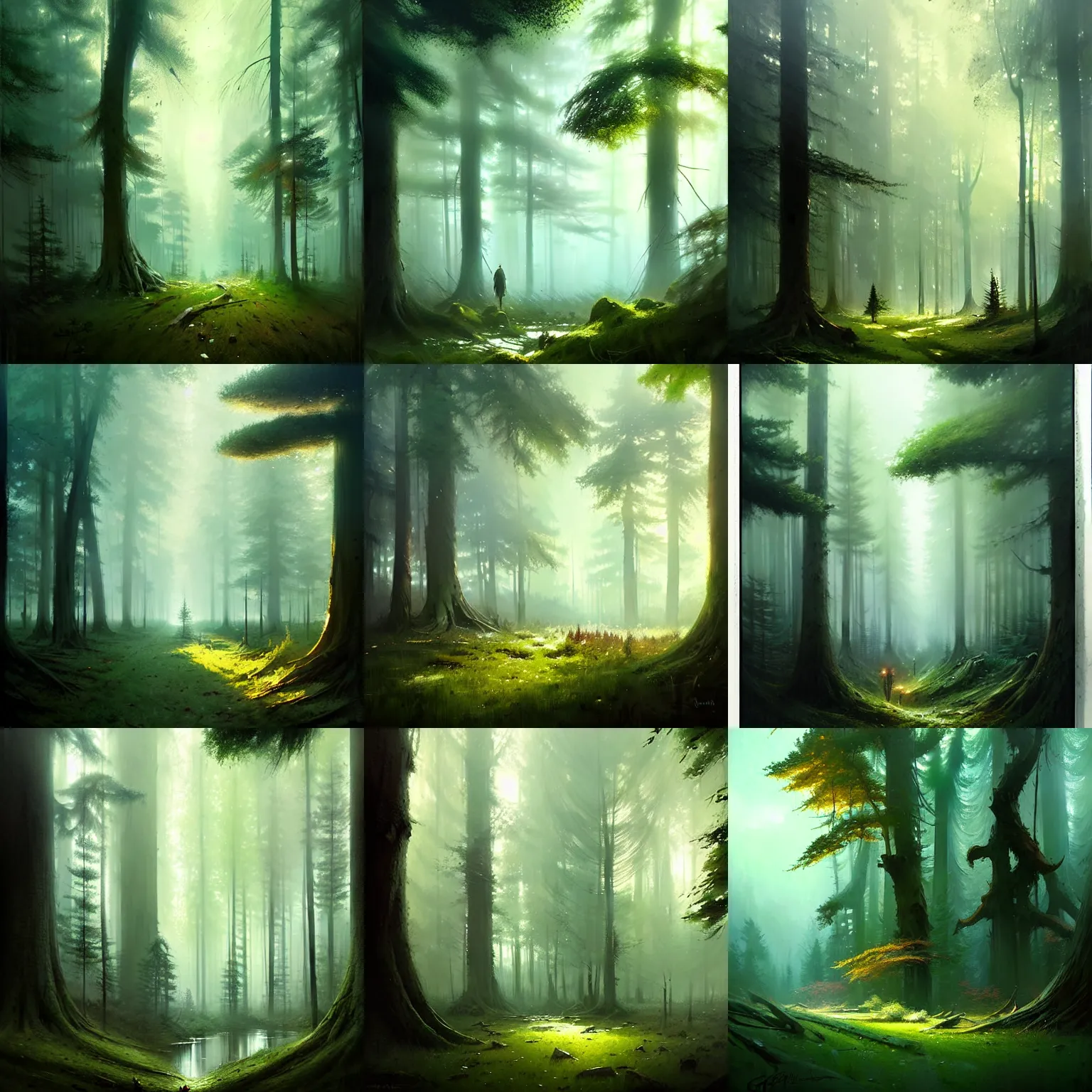 Image similar to a beautiful forest by Greg Rutkowski