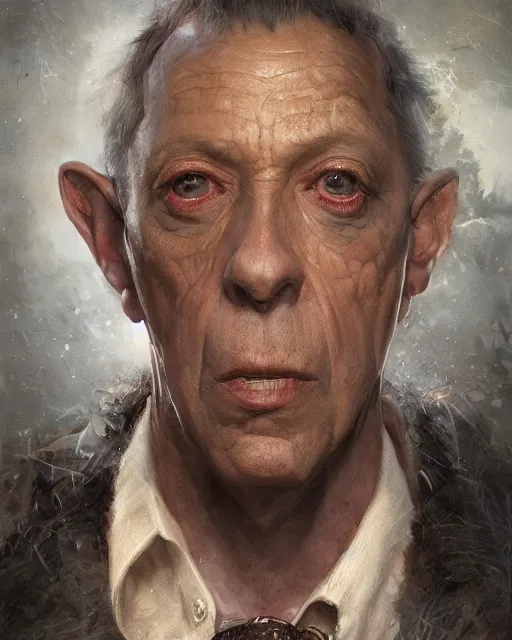 Image similar to lovechild of don knotts and a fish, fantasy character portrait, ultra realistic, concept art, intricate details, highly detailed by greg rutkowski, gaston bussiere, craig mullins, simon bisley