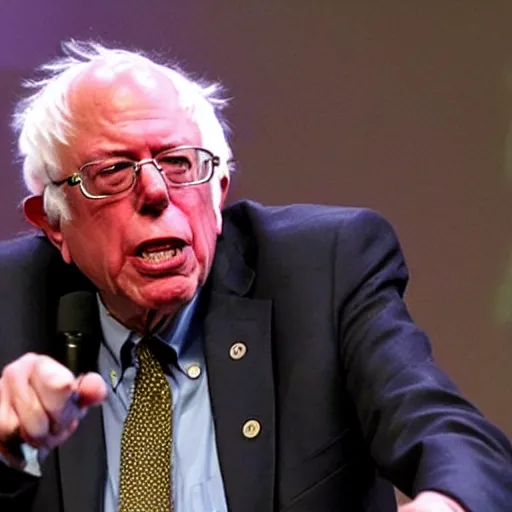 Prompt: bernie sanders in the game Fall Guys (2020)