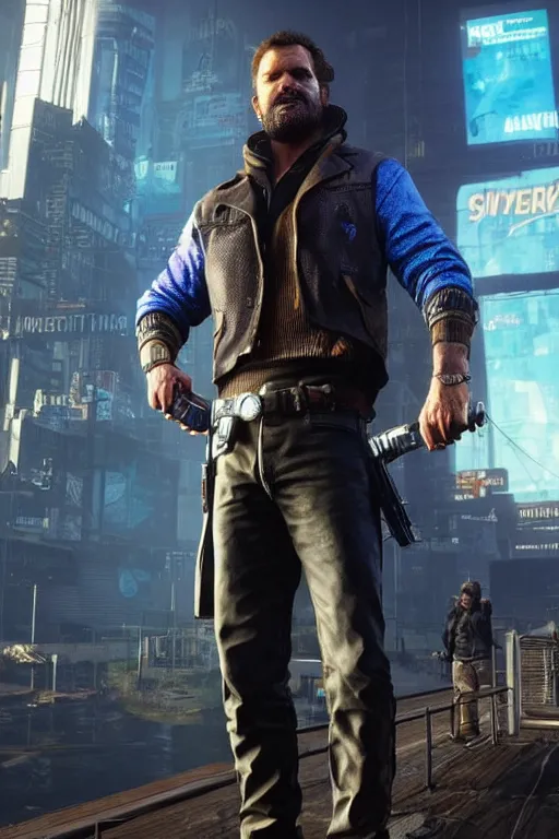 arthur morgan as a blackops assassin. cyberpunk 2077, Stable Diffusion