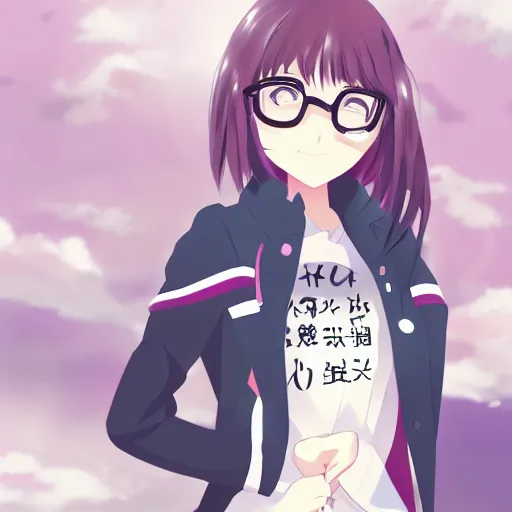Image similar to a portrait of high school girl in the style of kyoto animation, CLIP STUDIO, in simple background, trending on pixiv